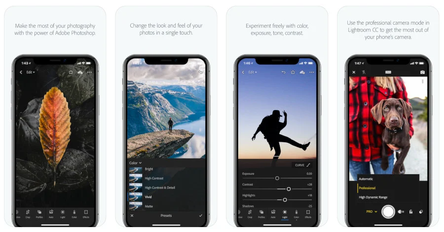 Adobe Lightroom CC per iPhone