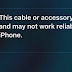 How to disable the "this cable or accessory is not certified" message on iPhone or iPad ?