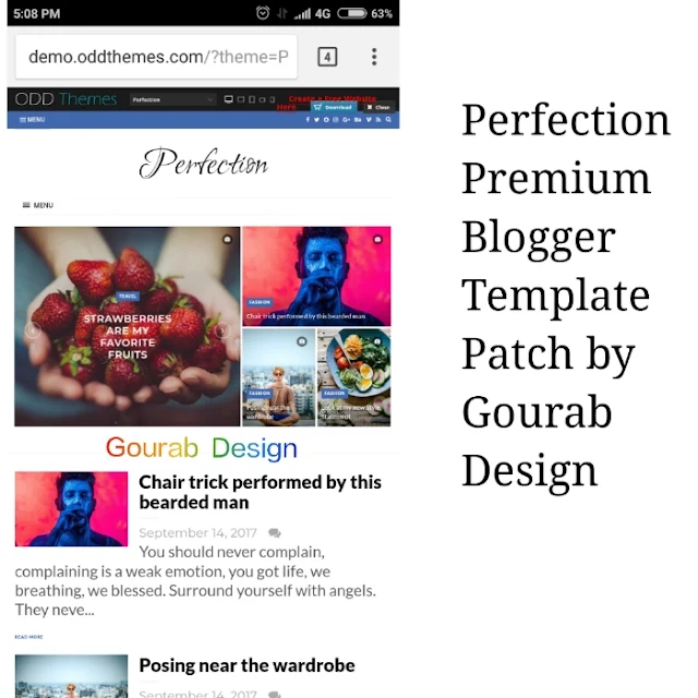 perfection blogger template