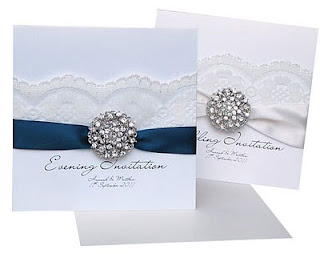 Diamante wedding invitation