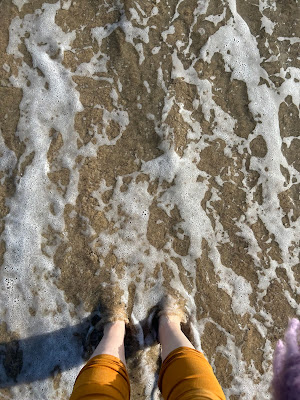 Feet in the Atlantic Ocean