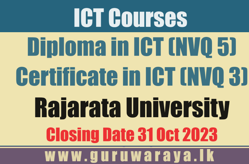 ICT Courses - Rajarata University