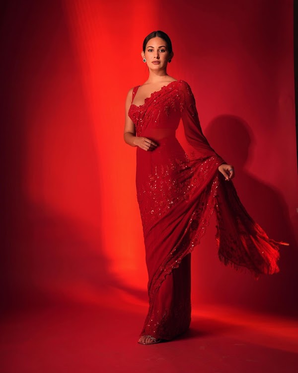 amyra dastur red saree hot actress