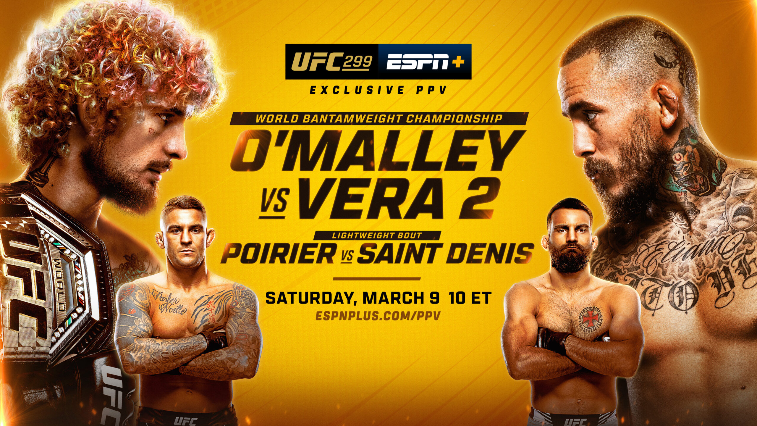 Watch the evening of UFC 299 live