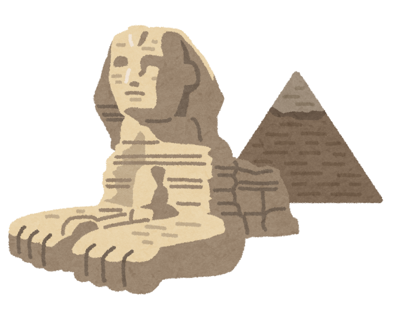 スフィンクスとピラミッドのイラスト かわいいフリー素材集 いらすとや