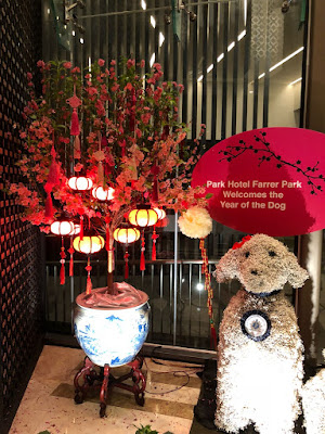 Source: Bloem. A focal flower arrangement for the Year of the Dog at Park Hotel, Farrer Park.