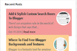 5 Recent Post Widget Super Keren untuk Blogspot