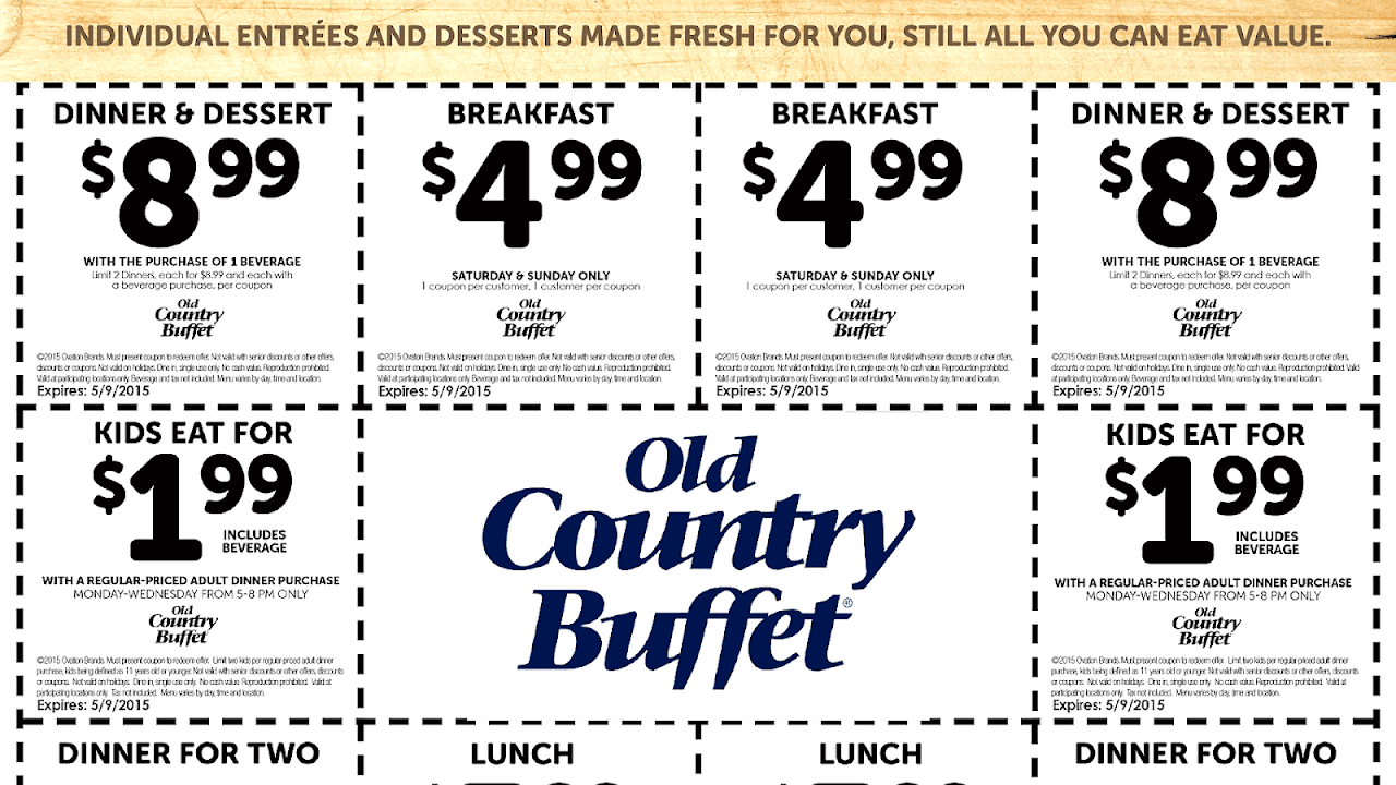 Coupon - Old Country Coupon