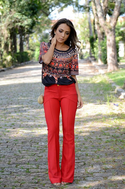 Blog Achados de Moda, looks com calças coloridas