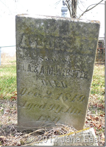 Asbury Bateman Webster Tombstone