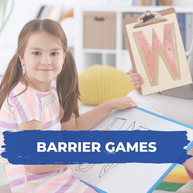 Barrier games for speech therapy