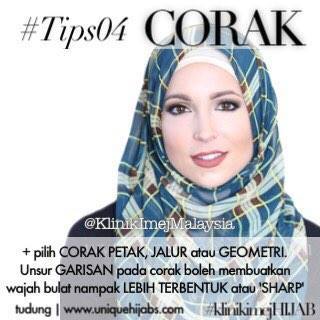 Tips Tudung Wajah Bulat Lebih Bujur 