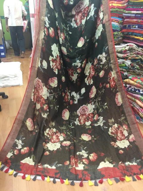 Lenin Digital Printed Sarees