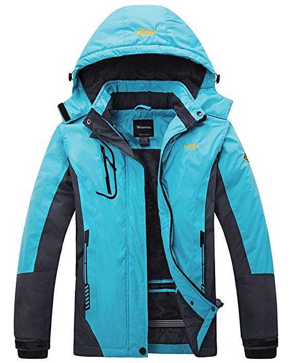 Price: $78.89 Wantdo Women's Mountain Waterproof Ski Jacket Windproof Rain Jacket