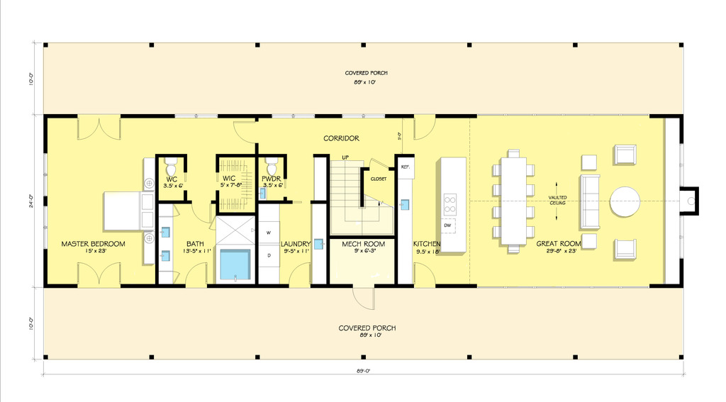 Desain Denah Rumah Ala Amerika  Minimalis Terbaru