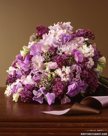 Elegant lilacs wedding bouquet