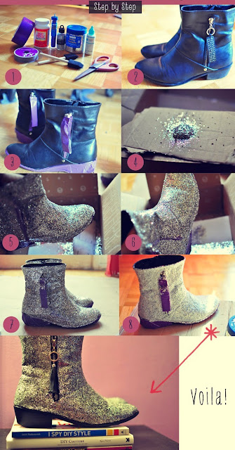 DIY GLITTER BOOTIES