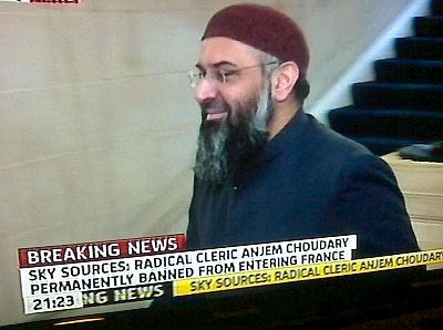 Anjem Choudary banned in France