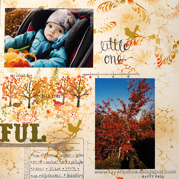 Layers of ink - Thankful Stenciled Layout by Anna-Karin