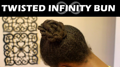 Twisted Infinity Braided Bun on Natural Hair