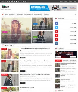 Robin Blog Blogger Template