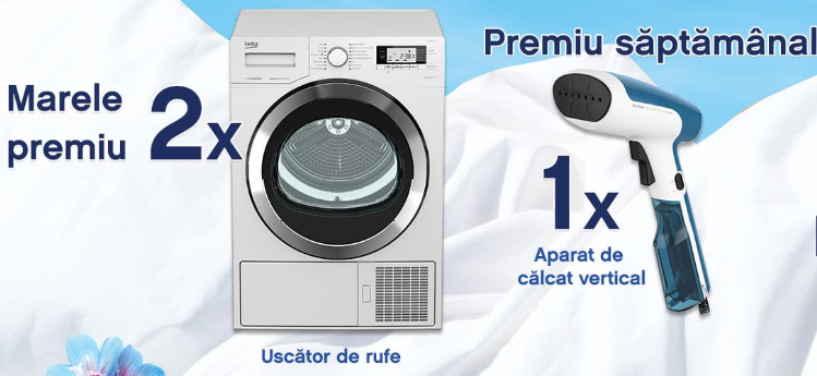 Concurs Lenor - Castiga 2 Uscatoare de rufe Beko