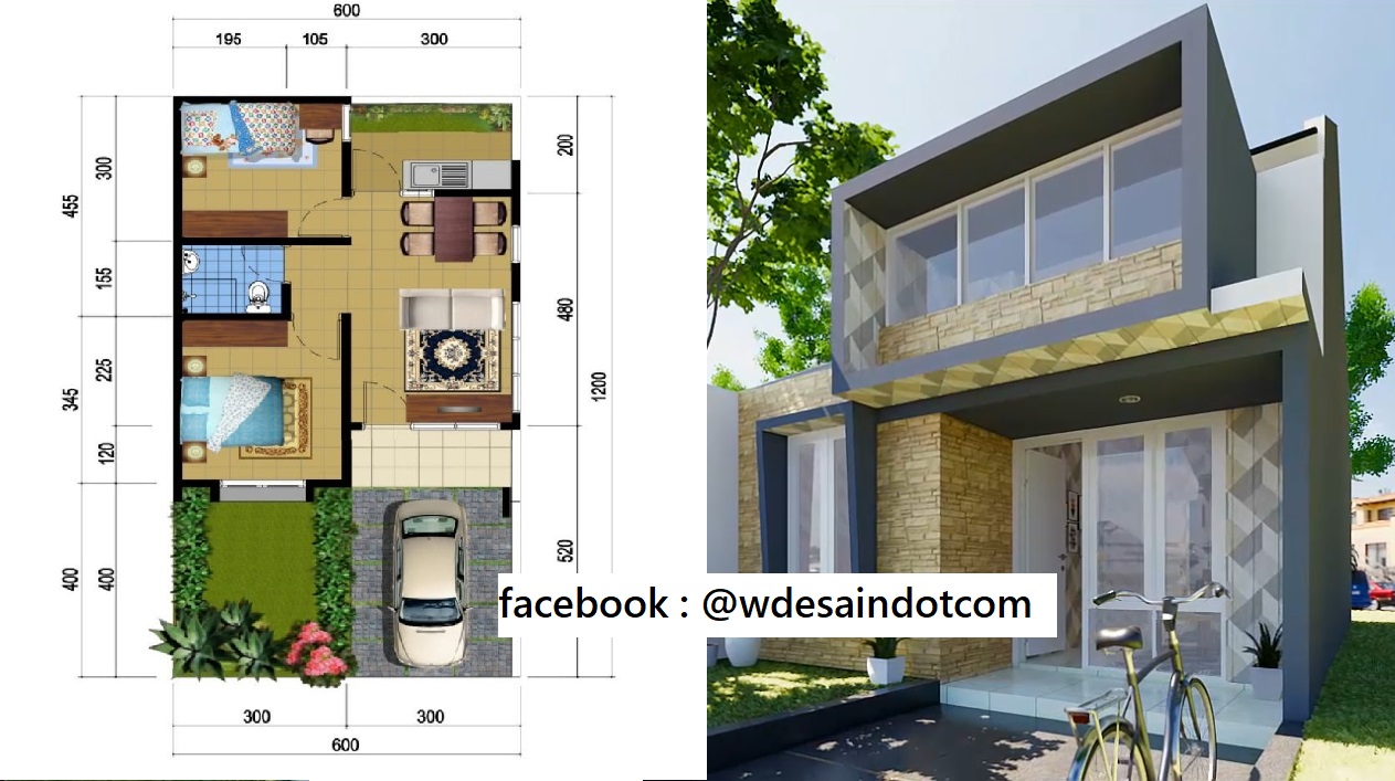 Model Rumah Minimalis 6x12 Dengan Denah Dan Anggaran Biaya