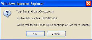 This is a picture of IRCTC Registration popup