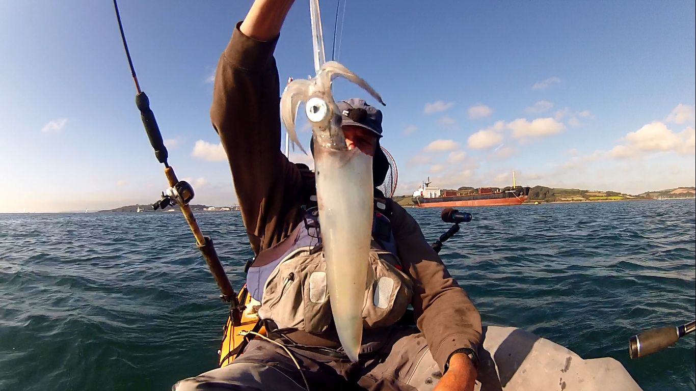 Cornish Shore and Kayak Fisherman: Kayak Fishing Set Up