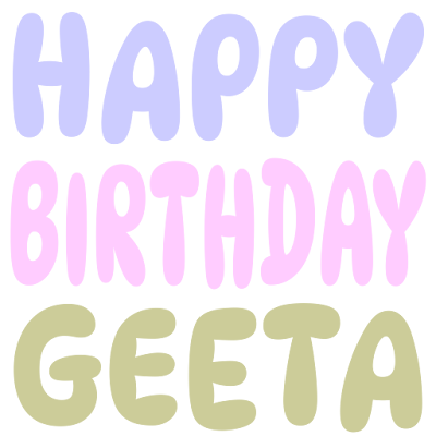 Happy Birthday Geeta (Sticker)