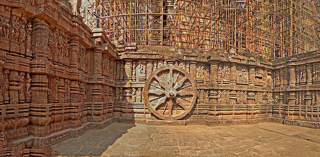  Konark Sun Temple Chariot Wheel - UNESCO World  Heritage site in India