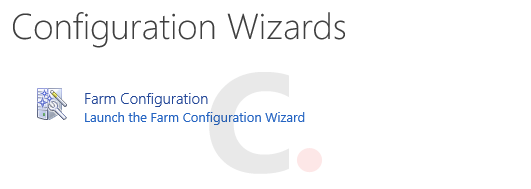 Sharepoint Central Administration - Configuration Wizard