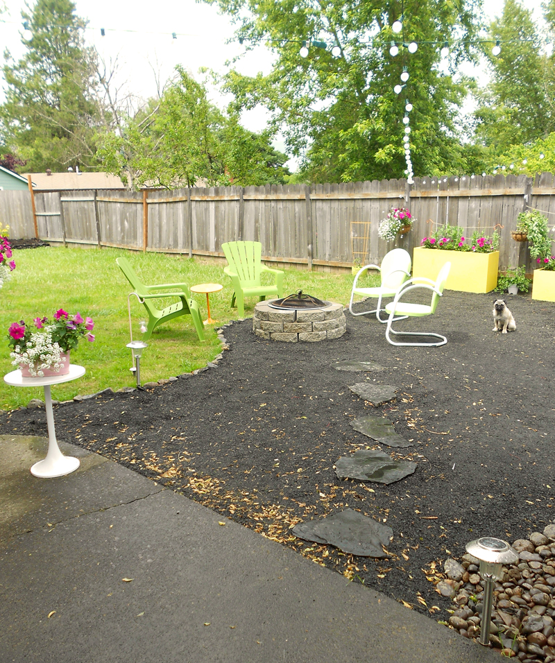abby and adam: backyard makeover - DIY crushed rock patio