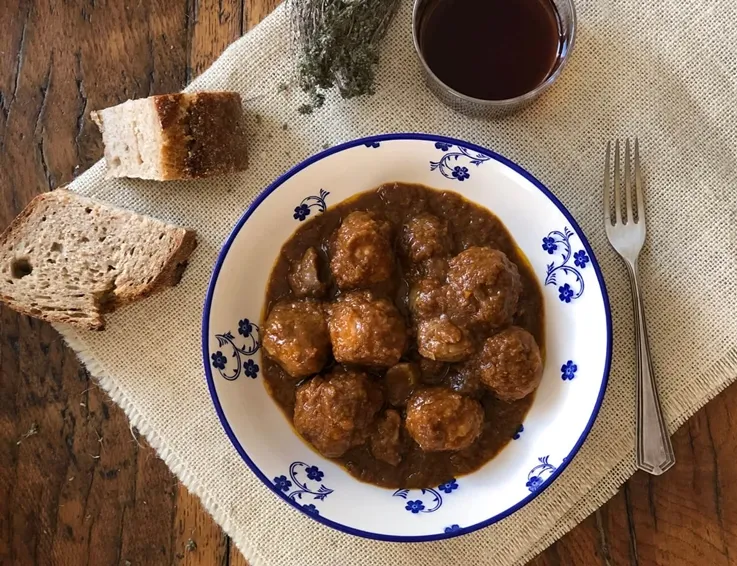 Albóndigas con castañas