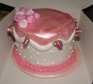 Pink Wedding Anniversary Cake