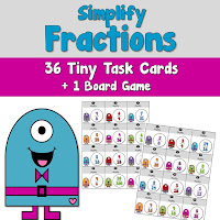  Simplify Fractions Task Cards