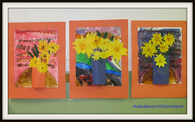 Fall Art on Display in the Hallway Bulletin Board via RainbowsWithinReach