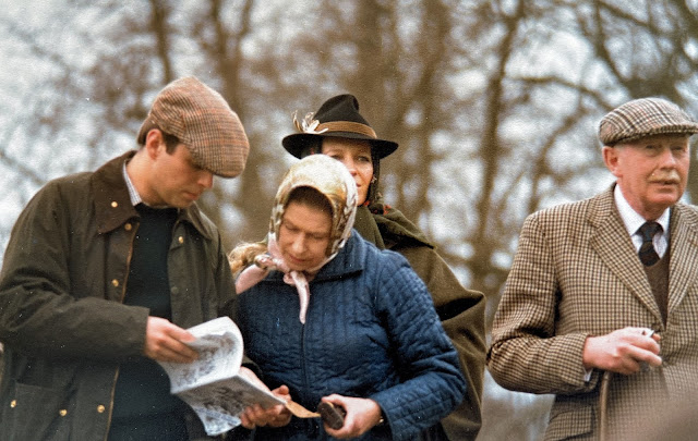 The Queen and Prince Andrew (and the old Duke of Beaufort) at Badminton