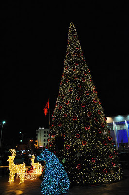 A Tirana acceso l'Albero di Natale 2011 (le foto)