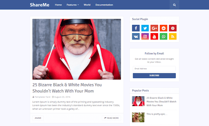 ShareMe Blogger Template 