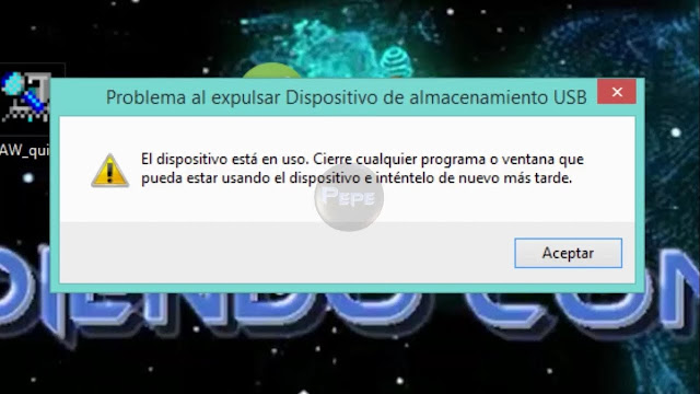 problema expulsar dispositivo almacenamiento usb