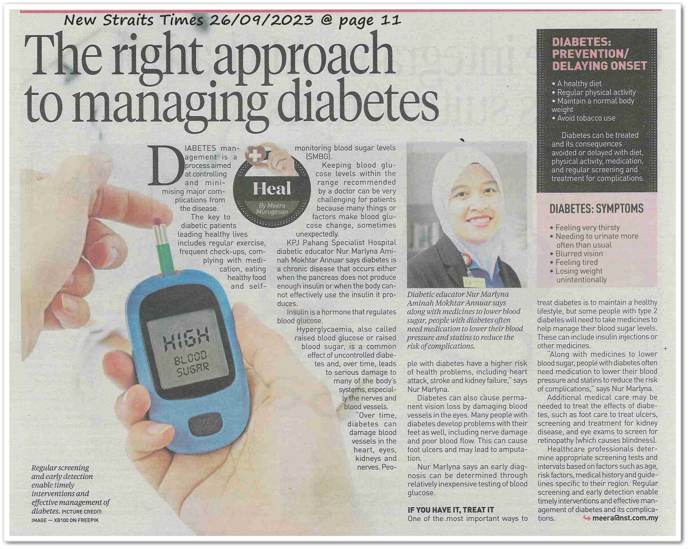The right approach to managing diabetes