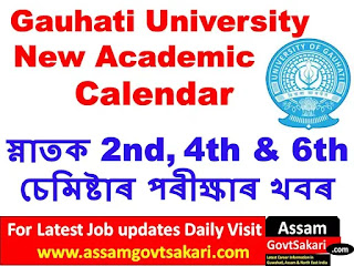 Download Gauhati University Academic Calendar 2020 