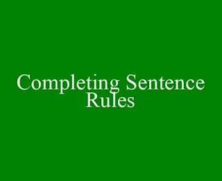 Completing Sentence Rules