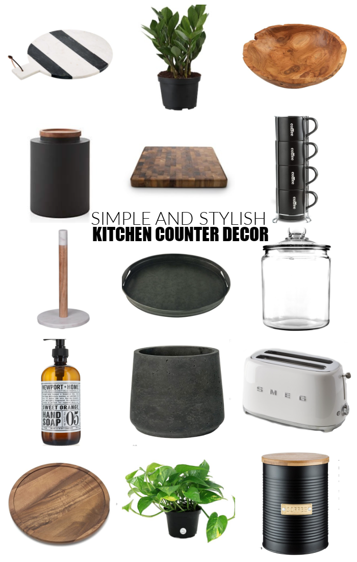 simple and stylish kitchen counter decor