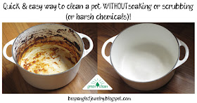 green cleaning tip: how to clean a pot with baking soda (no soaking or scrubbing!)