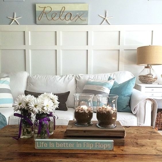 Beach Cottage Living Room Makeover Ideas