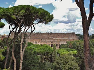 View of the Colosseum from Palatine Hill, Rome, Italy