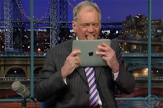 letterman licks an ipad