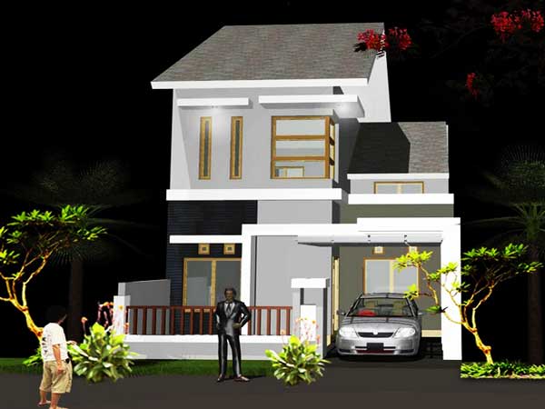 30 Desain  Rumah  Minimalis 2  Lantai  Sederhana  Modern 